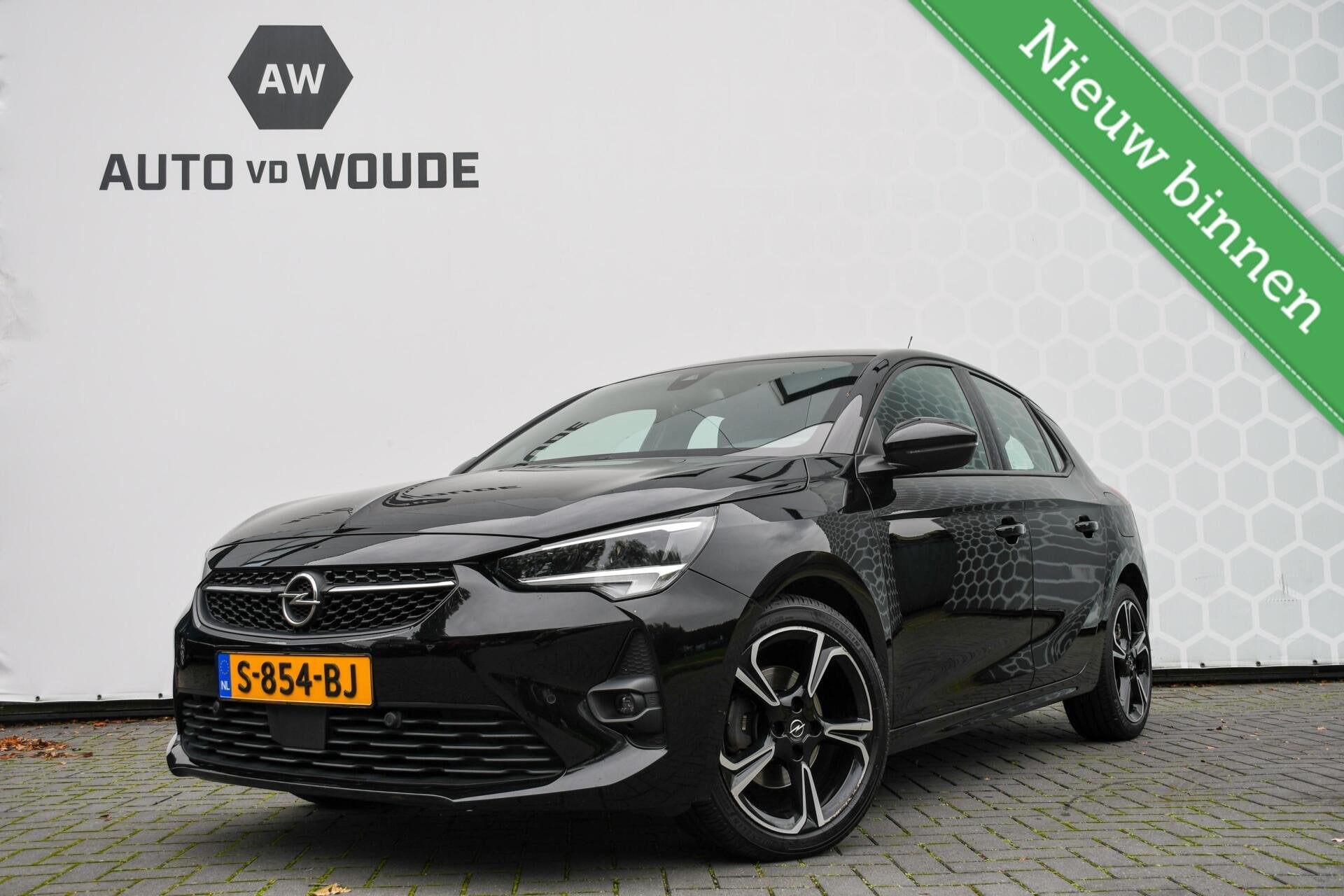 Opel Corsa 1.2 GS Line Automaat LED Lage KM CarPlay Camera, Auto's, Gebruikt, 1133 kg, 103 g/km, Leder en Stof
