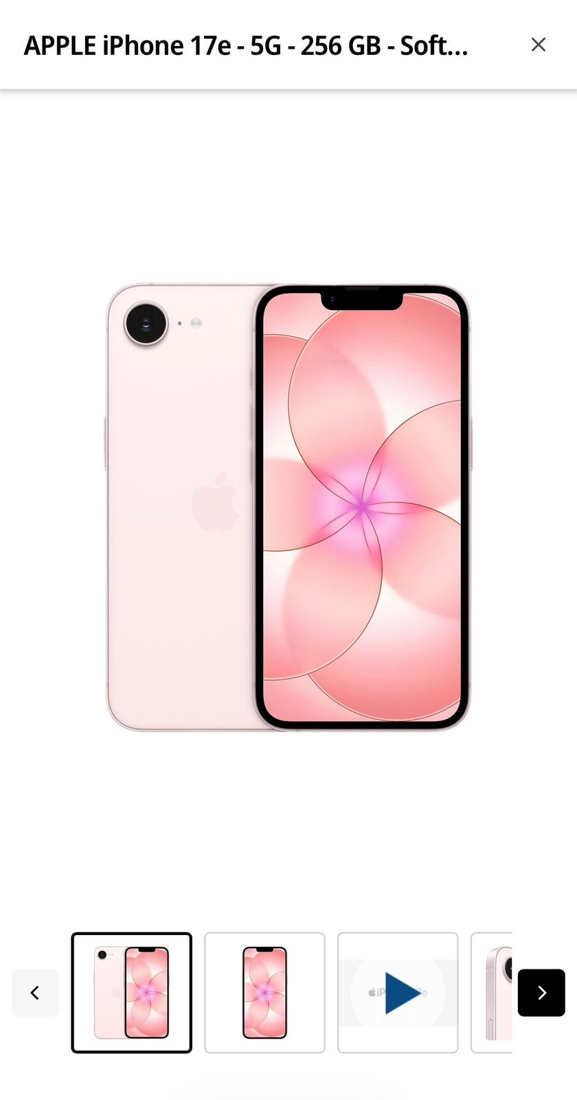 Iphone 17E neuf, sous garantie, avec facture, Télécoms, Rose, Autres modèles, Enlèvement, 100 %
