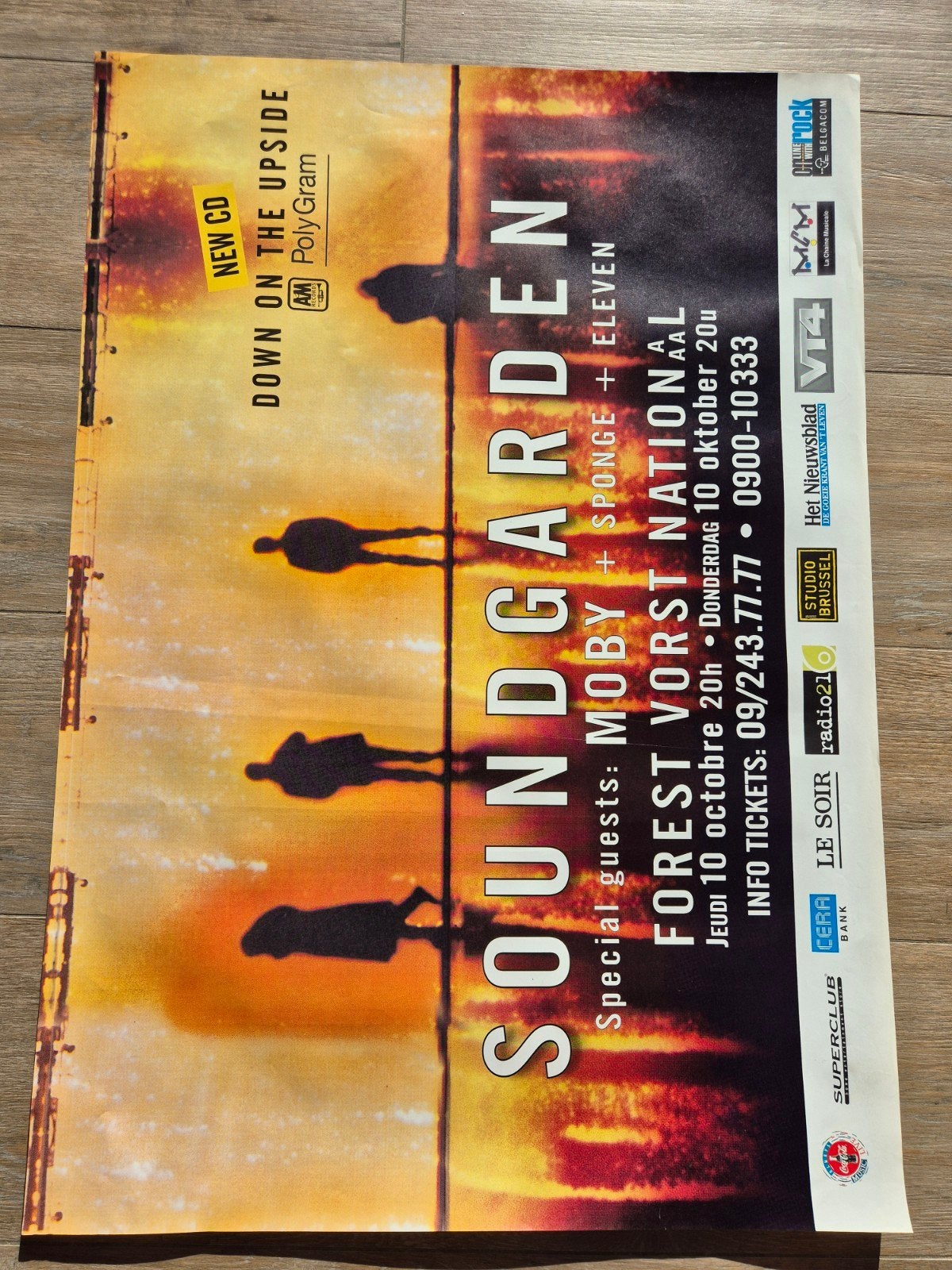 Concertposter Soundgarden Forest Vorst National, Verzamelen, Posters, Ophalen of Verzenden, Zo goed als nieuw, Muziek