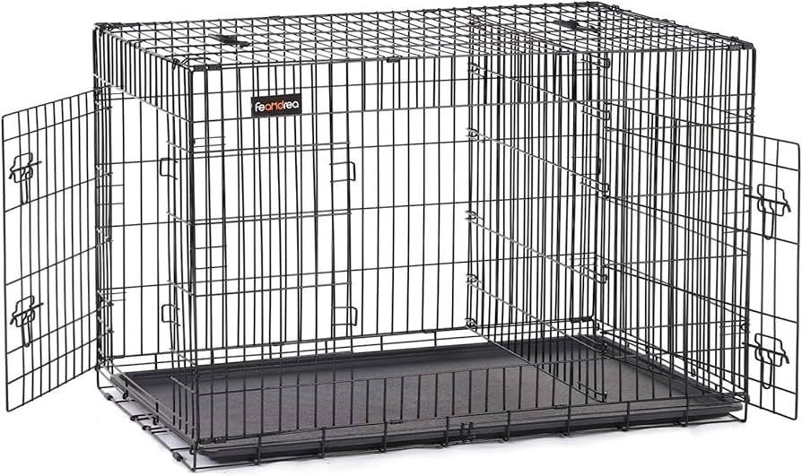 Cage pour chiens - 2 portes 122 x 74,5 x 80,5 cm, Animaux & Accessoires, Maisons pour chiens, Enlèvement, Comme neuf