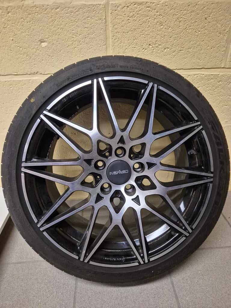 4 pneus été sur jantes anthracite face polie – 225/40R18 92Y, Auto-onderdelen, Banden en Velgen, Ophalen, Zomerbanden, Band(en)