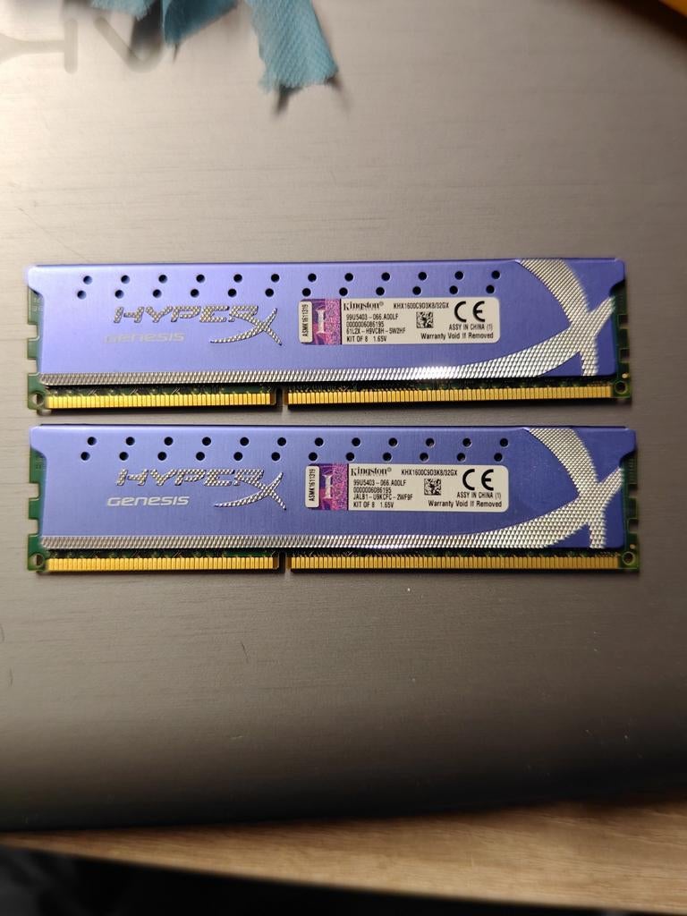Kingston HyperX Genesis DDR3 RAM 32GB (2x16GB) 1600MHz, Computers en Software, RAM geheugen, Ophalen of Verzenden, DDR3
