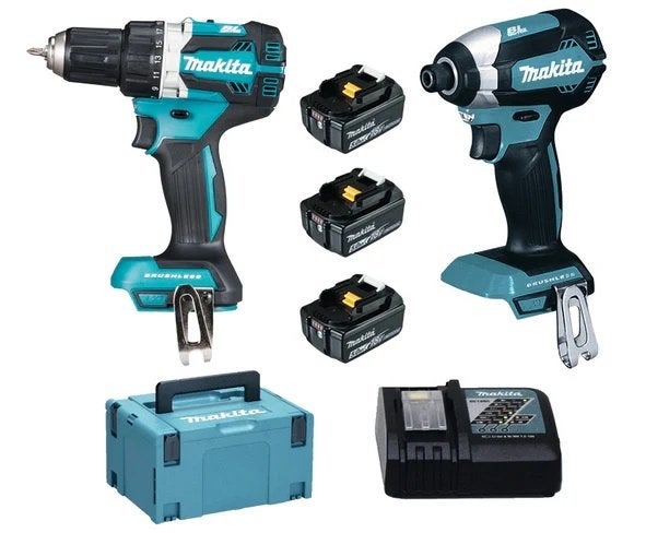MAKITA 18V 5Ah COMBISET DLX8100J 5-DELIG BOREN ZAGEN SLIJPEN, Doe-het-zelf en Bouw, Gereedschap | Boormachines, Boormachine, 600 watt of meer
