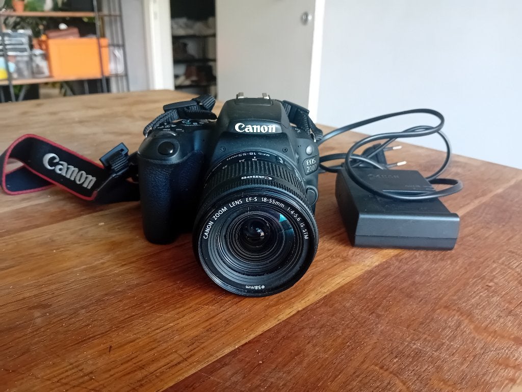 Canon EOS 200D + lens 18-55mm, Enlèvement ou Envoi, Canon, Moins de 4 fois, Comme neuf