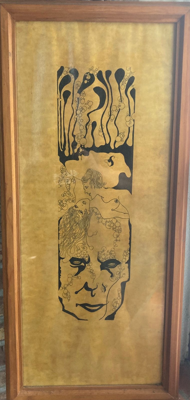 Pentekening, Ophalen, Glas, Achter glas
