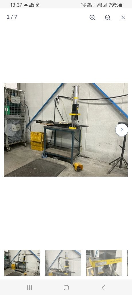 meulemans engineering ponsmachine, Enlèvement, Utilisé