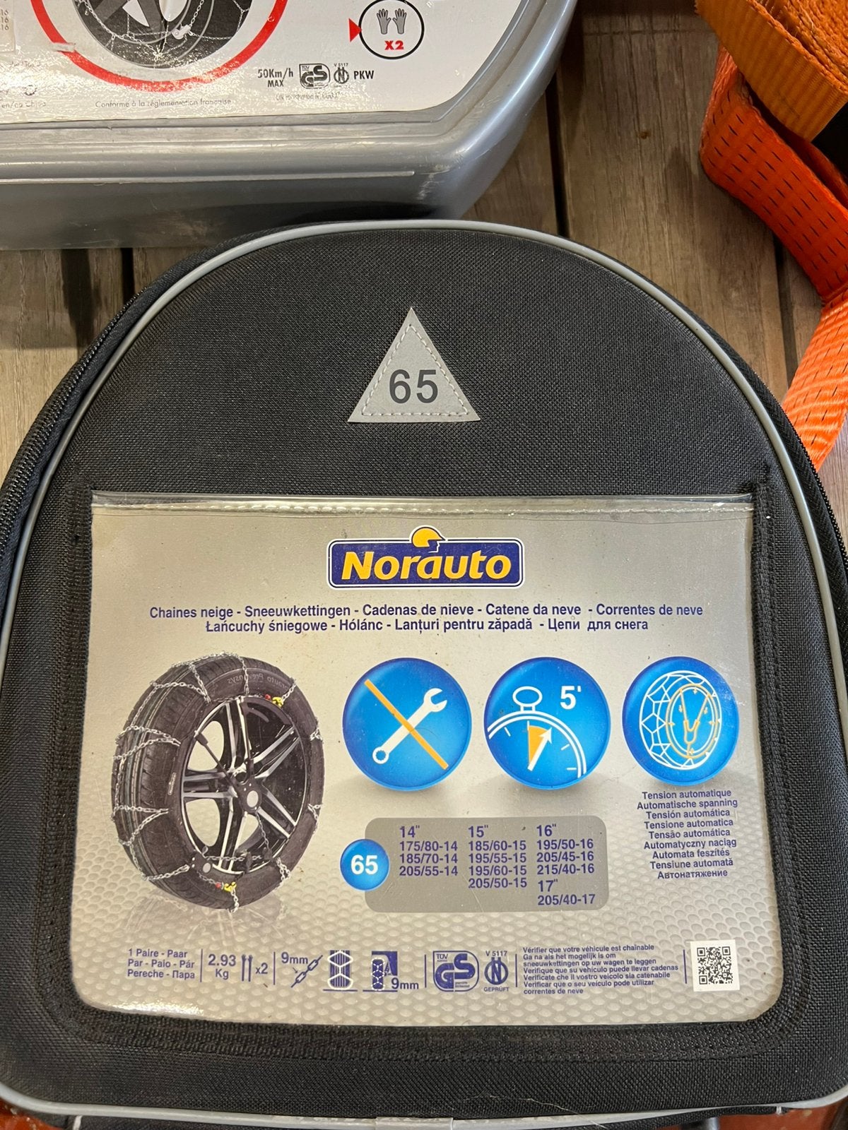 Norauto Sneeuwkettingen Maat 65 (Automatische Spanning), Enlèvement, Comme neuf