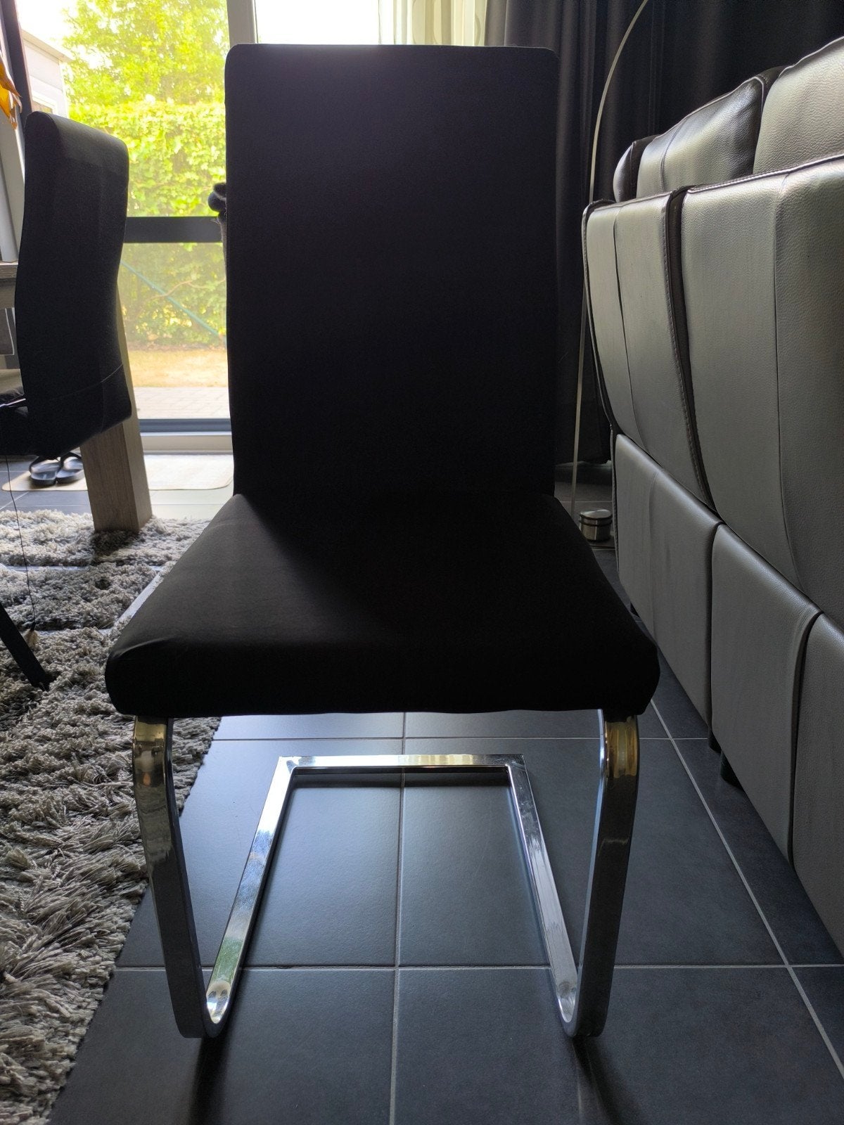 set van 6 eetkamerstoelen, Maison & Meubles, Chaises, Tissus, Enlèvement, Modern, Noir