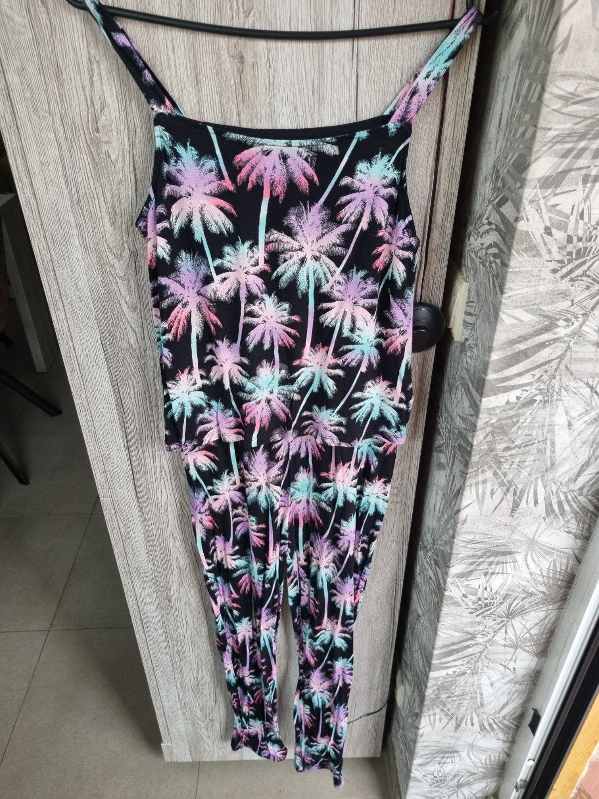 jumpsuit met palmboom motief maat 158 (12-13 jaar), Kinderen en Baby's, Kinderkleding | Maat 158, Ophalen