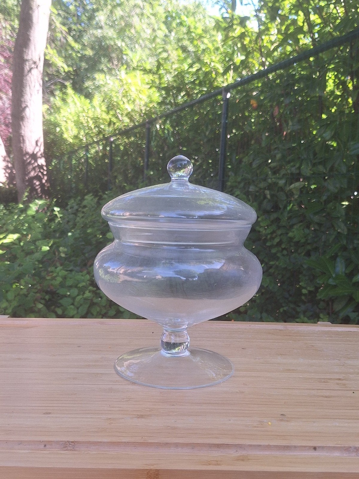 glazen (snoep)pot, Ophalen