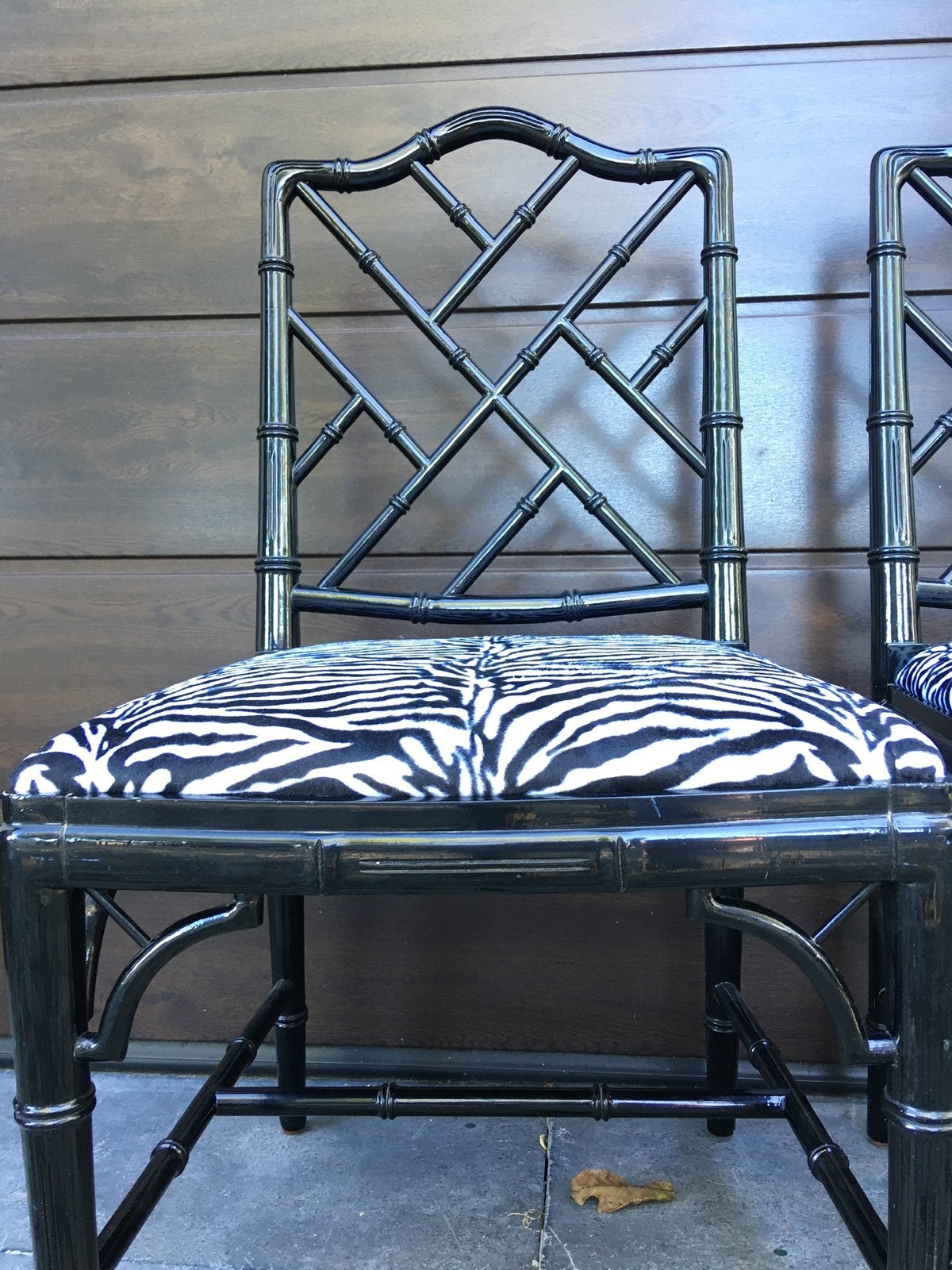 Unieke Jonathan Adler design faux bamboo stoelen, Huis en Inrichting, Stoelen, Ophalen, Zo goed als nieuw