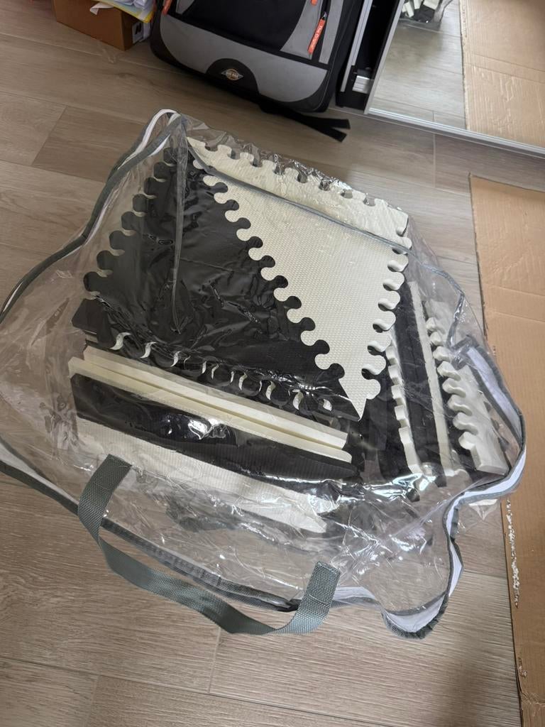 Puzzelmat zwart/wit, Kinderen en Baby's, Ophalen, Gebruikt