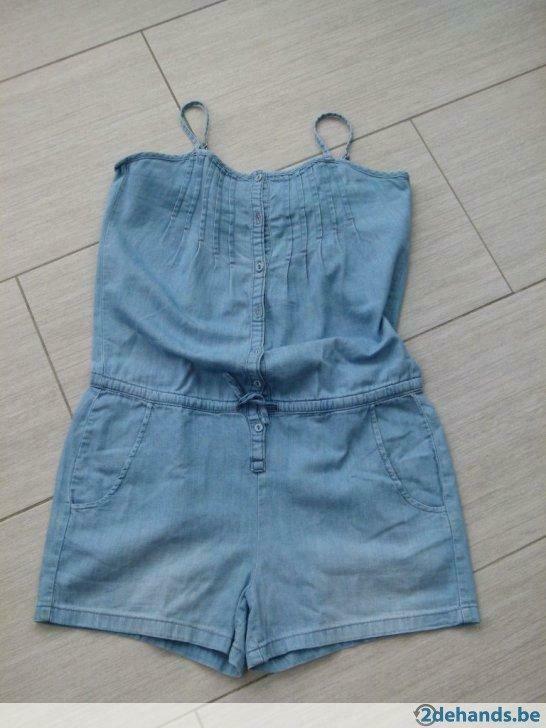Jumpsuit jeans voor meisjes H&M (14 à 16 jaar), Enfants & Bébés, Vêtements enfant | Taille 164, Utilisé, Enlèvement ou Envoi