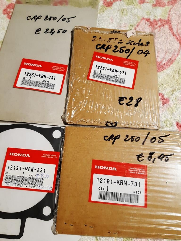 Honda crf250/450 joints de cylindre, Enlèvement ou Envoi