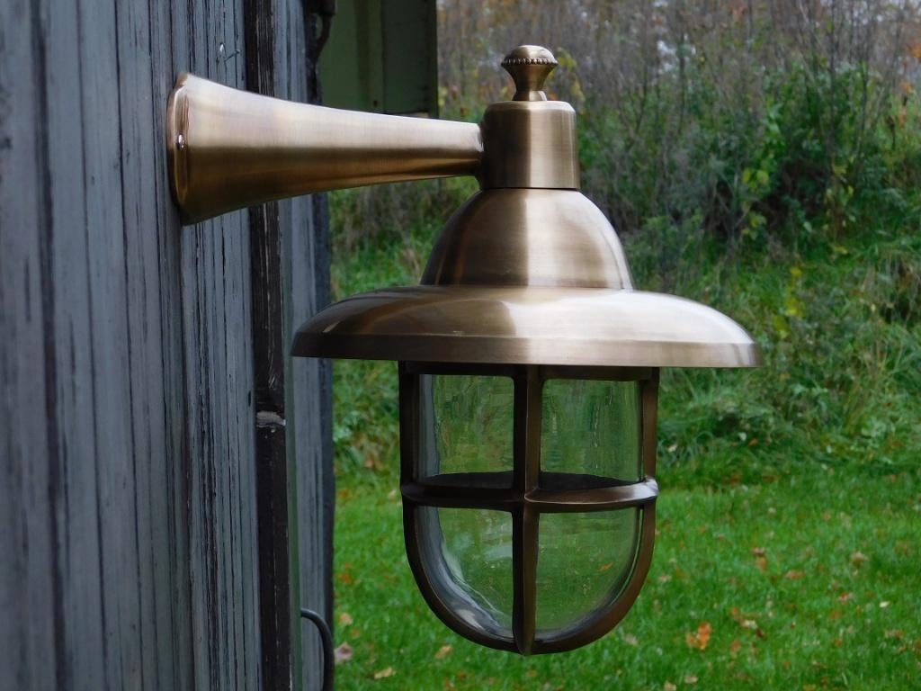 Scheepslamp L - Messing - Rond, Ophalen of Verzenden