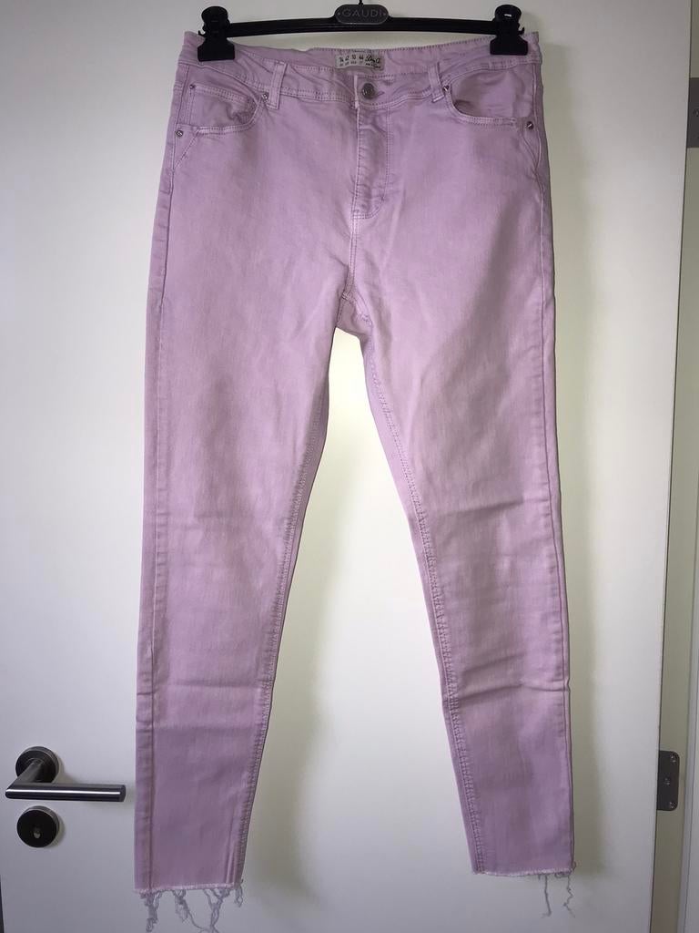 Lila broek, maat 42, Zo goed als nieuw, Lang