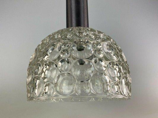 Lampe suspendue vintage, verre et métal., Enlèvement ou Envoi, Vintage, Comme neuf, Verre