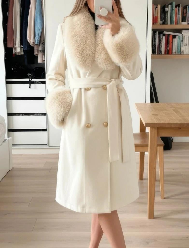Manteau chic femme, Neuf, Taille 36 (S), Blanc
