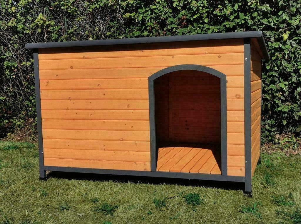 Niche XXL toit shingle noir grande niche en bois niche GEANT, Envoi, Neuf, Niche à chien