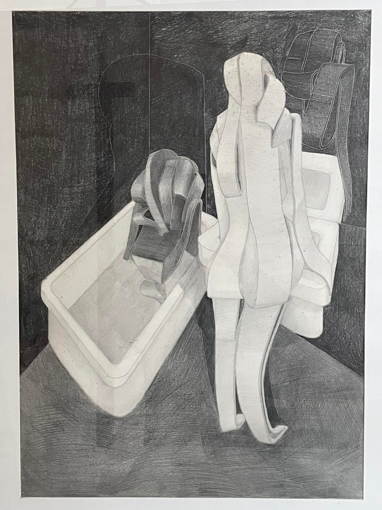 Potlood Albert Debois (1938), Antiek en Kunst, Kunst | Tekeningen en Fotografie, Ophalen of Verzenden