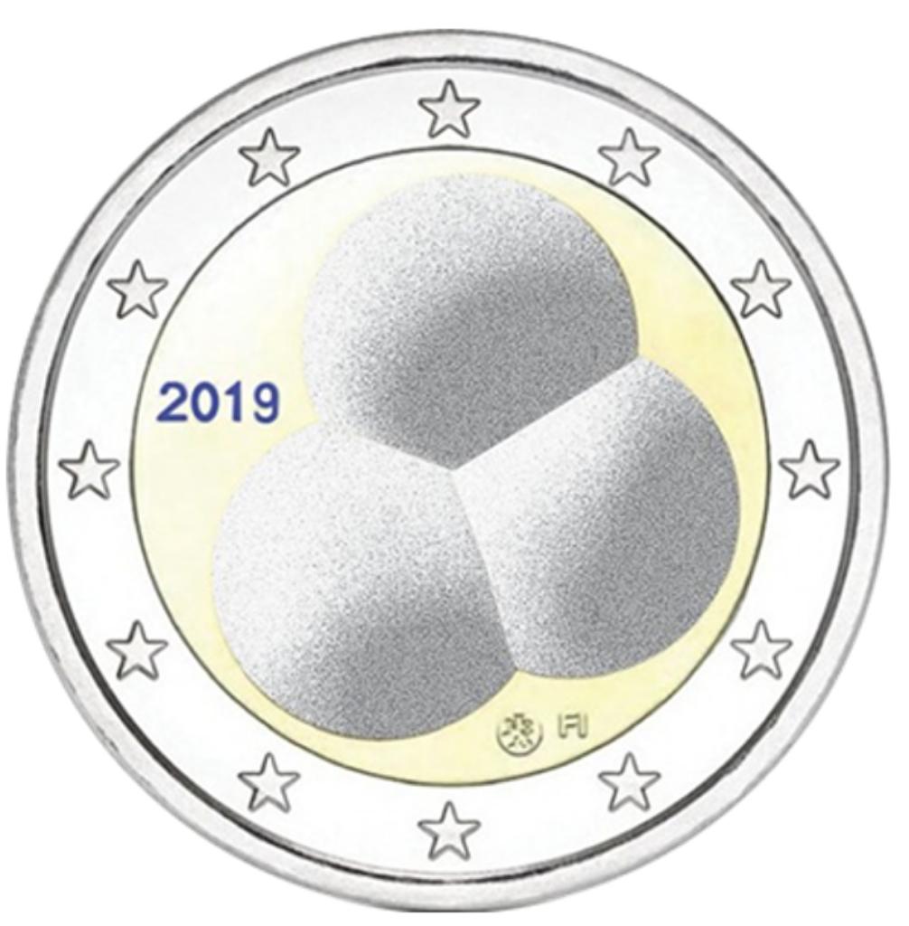 2 euro Finland 2019 Grondwet gekleurd, Ophalen of Verzenden, Finland, 2 euro