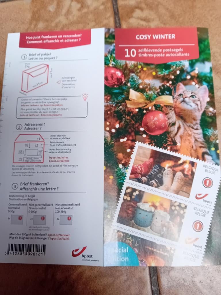10 timbres neufs Belgique, Neuf, Non oblitéré, Enlèvement, Noël
