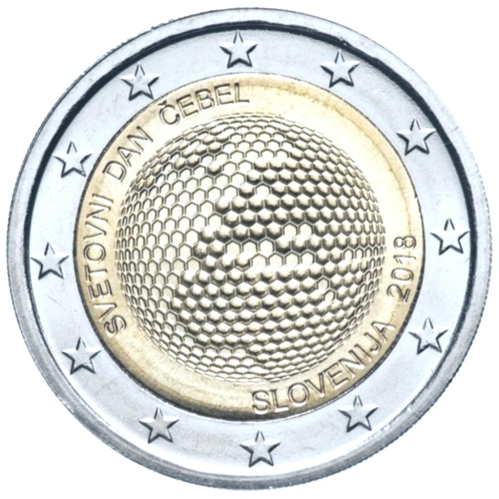 Pièce 2 Euros Slovénie 2018 - Journée mondiale des abeilles, Enlèvement, Slovénie, 2 euros, Série