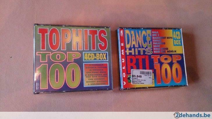 Lot top hits top 100 cd box, Enlèvement ou Envoi