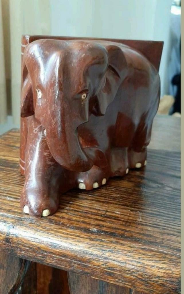 Oude, Indische houten Olifant, Antiek en Kunst, Ophalen of Verzenden