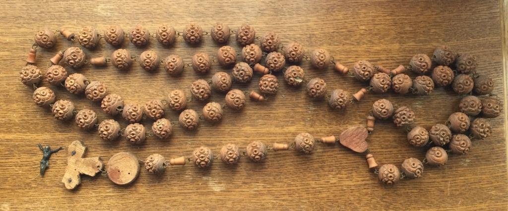 Grote antieken houten rozenkrans/Paternoster, Antiek en Kunst, Antiek | Religieuze voorwerpen, Ophalen of Verzenden