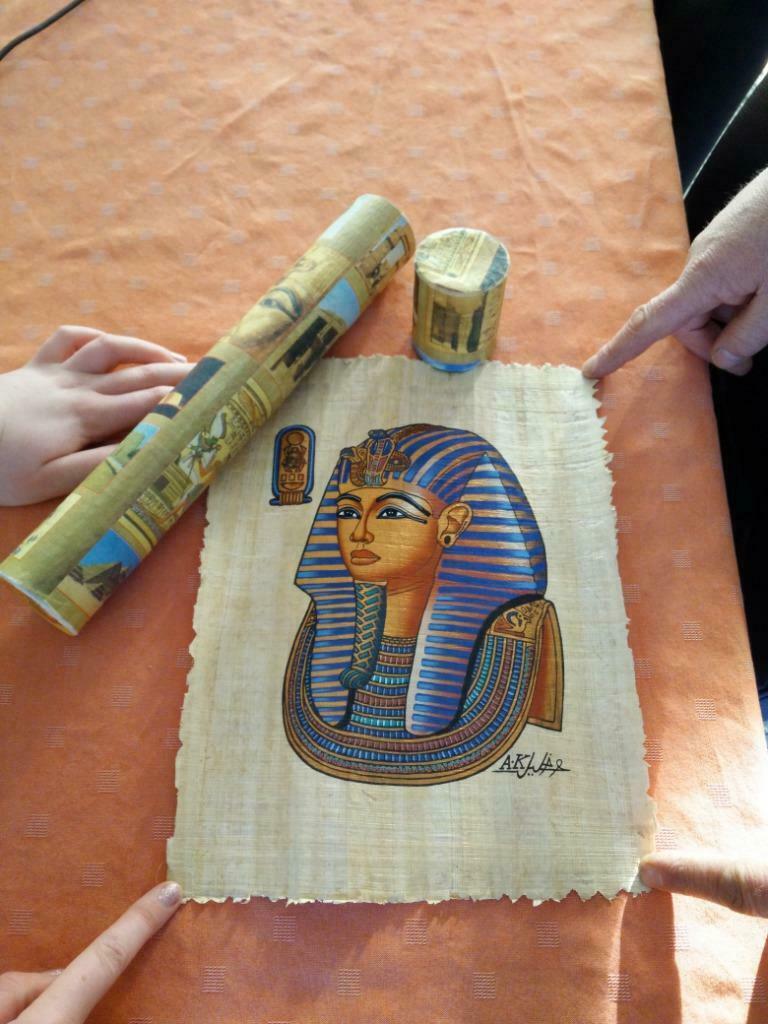 Echte papyrus met beschermkoker., Antiek en Kunst, Ophalen of Verzenden