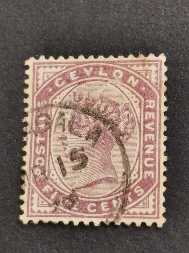Ceylon 1886 - Koningin Victoria, Ophalen of Verzenden, Gestempeld, Zuid-Azië