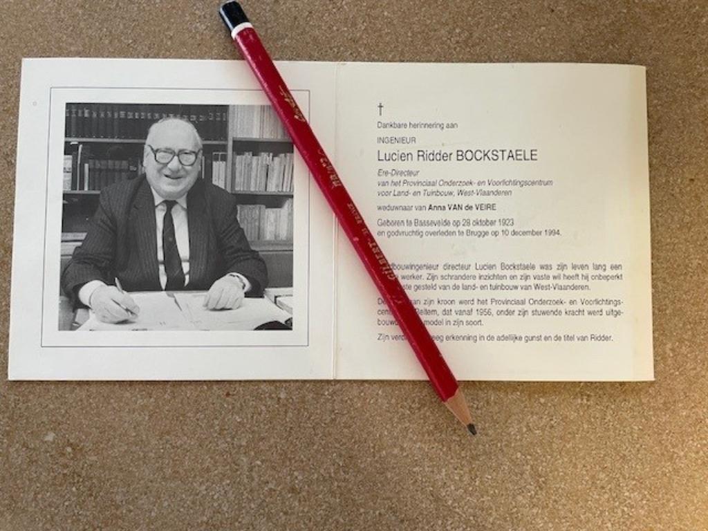 RIDDER/INGENIEUR/DIRECTEUR DHR LUCIEN BOCKSTAELE BASSEVELDE, Ophalen of Verzenden, Bidprentje