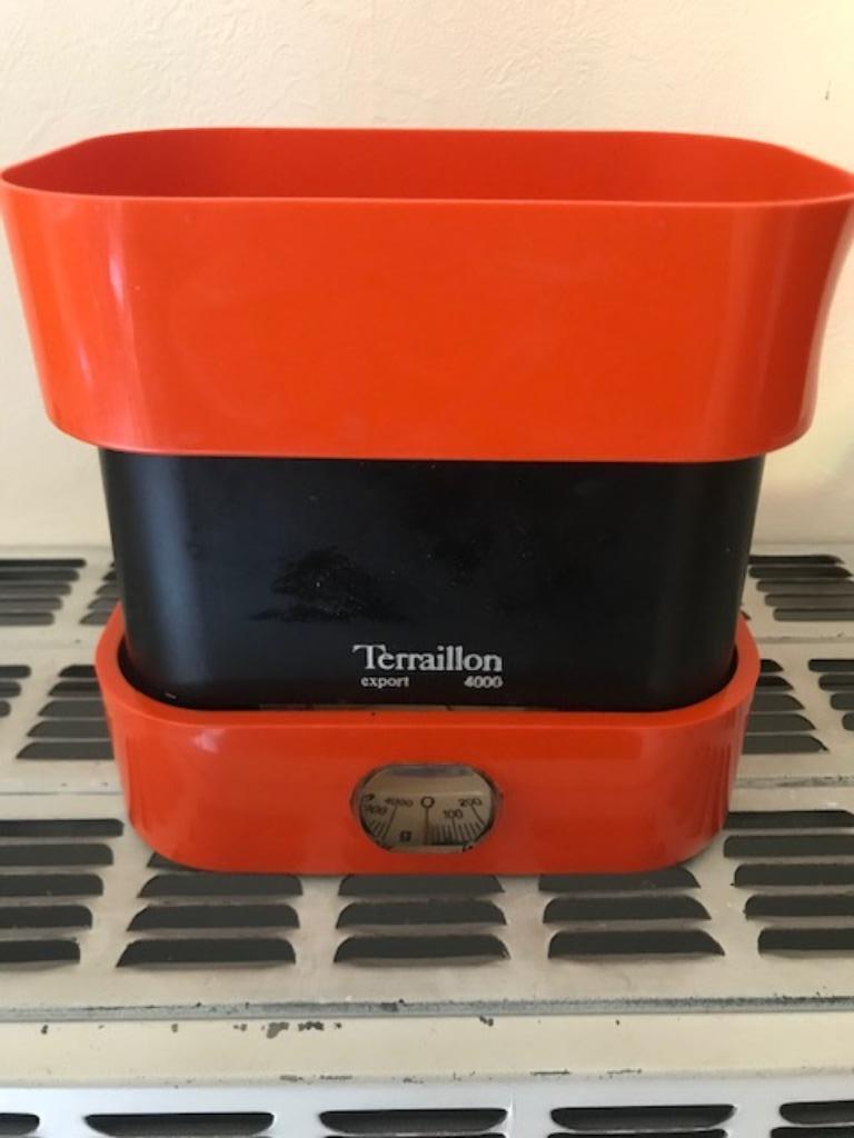 oranje vintage weegschaal Terraillon, Enlèvement