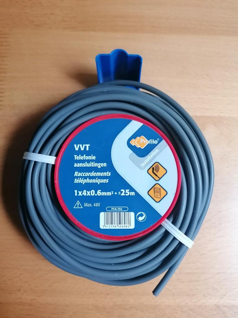 Fil téléphonique VVT 4 fils "PROFILE"., Enlèvement ou Envoi, Neuf, Câble ou Fil électrique