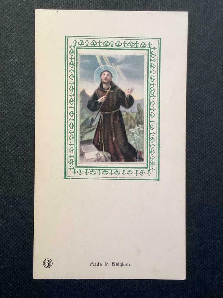 Heiligenprentje SINT FRANSISCUS VAN ASSISI, Verzenden, Bidprentje