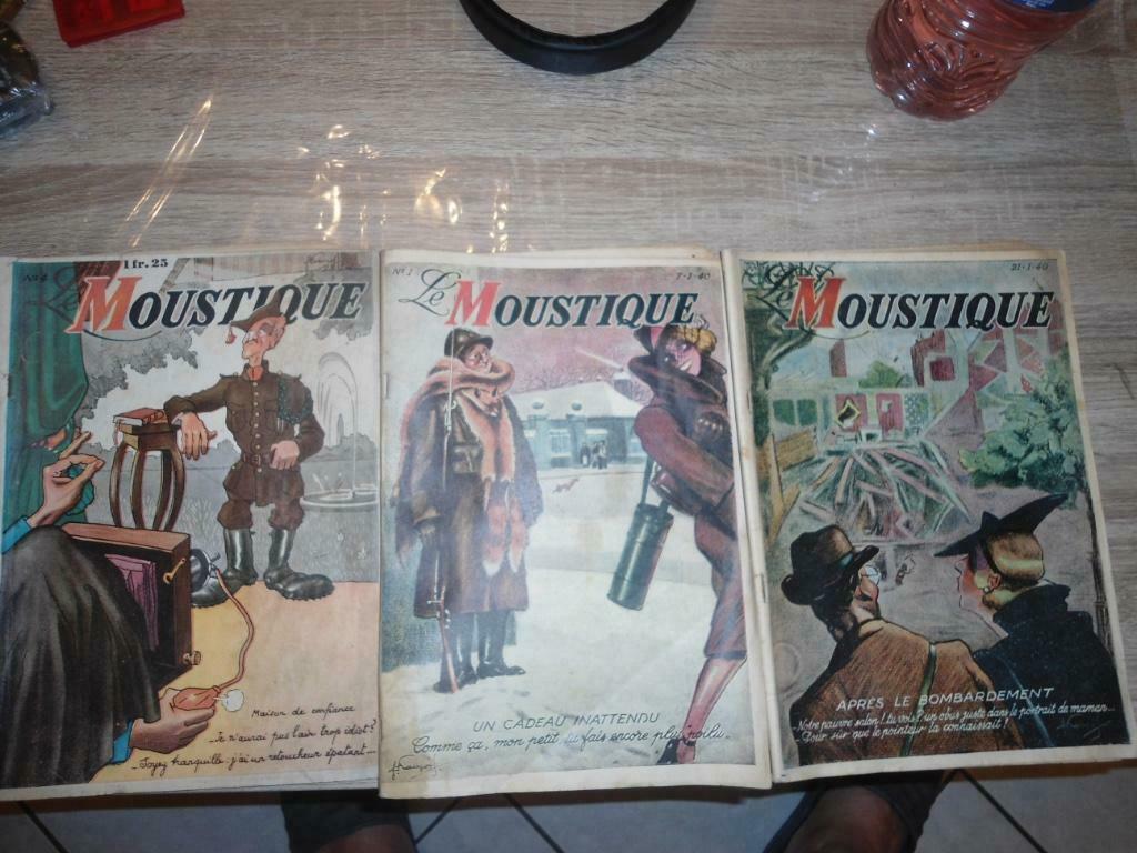 3 Anciens Exemplaires Moustique Période de Guerre. (1940 ), Enlèvement ou Envoi, 1920 à 1940, Journal ou Magazine
