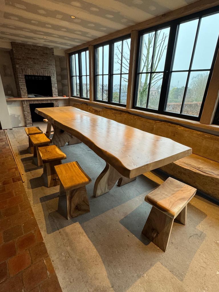 bureau tronc d'arbre, table de conférence, table tronc d'arb, Enlèvement ou Envoi, Info@boomstaamtafel.net, Table, Gentstraat 75, 9700 Oudenaarde