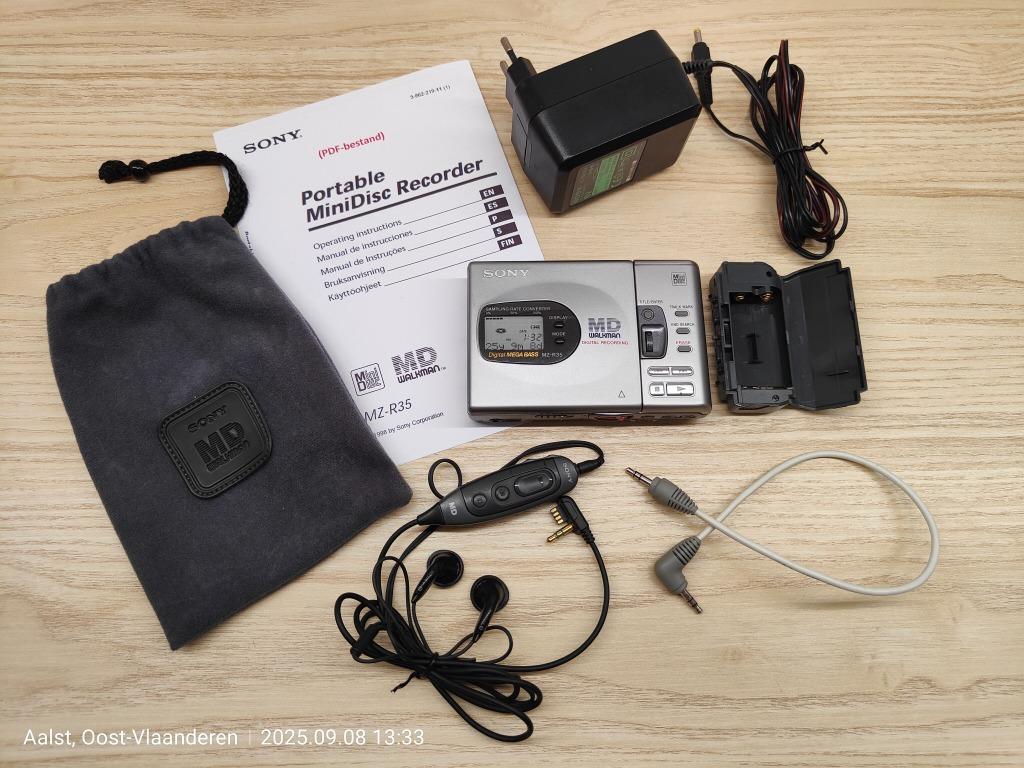 Minidisc Recorder Sony MZ-R35, Audio, Tv en Foto, Walkmans, Discmans en Minidiscspelers, Walkman, Ophalen