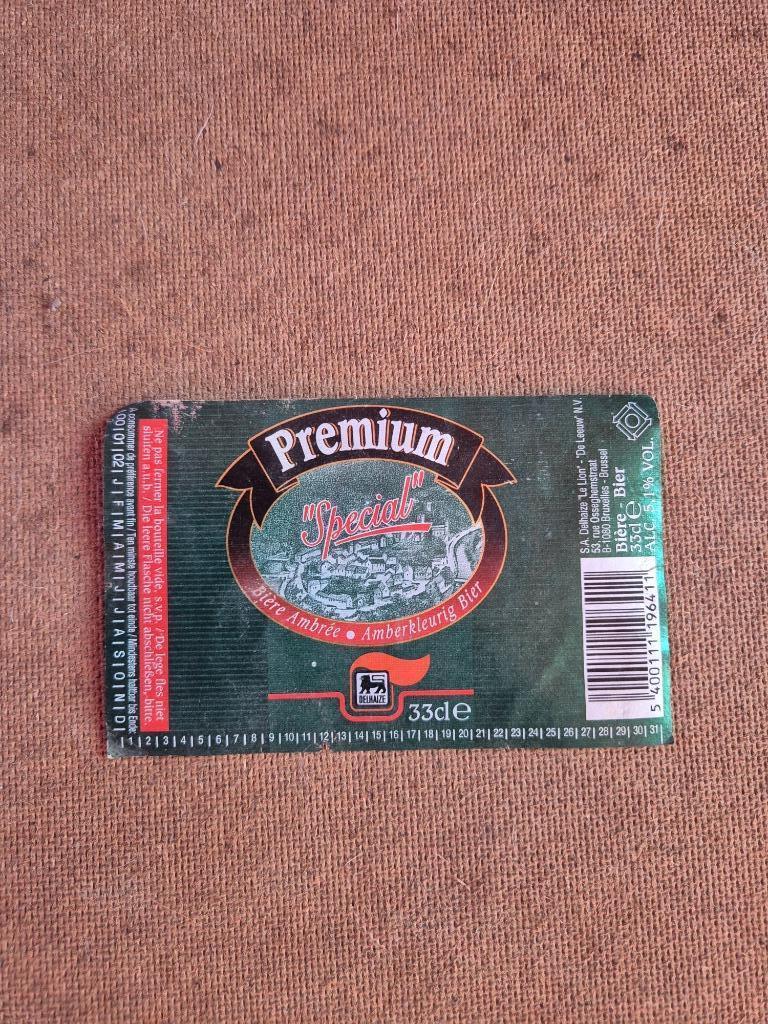 Etiquette de bière Premium "Special" Delhaize, Enlèvement ou Envoi, Utilisé, Autres types, Autres marques