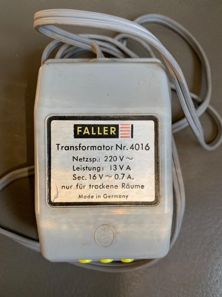 Faller 4016 Transformator 16 V wisselstroom, Enlèvement ou Envoi, Utilisé, Courant alternatif, Autres marques