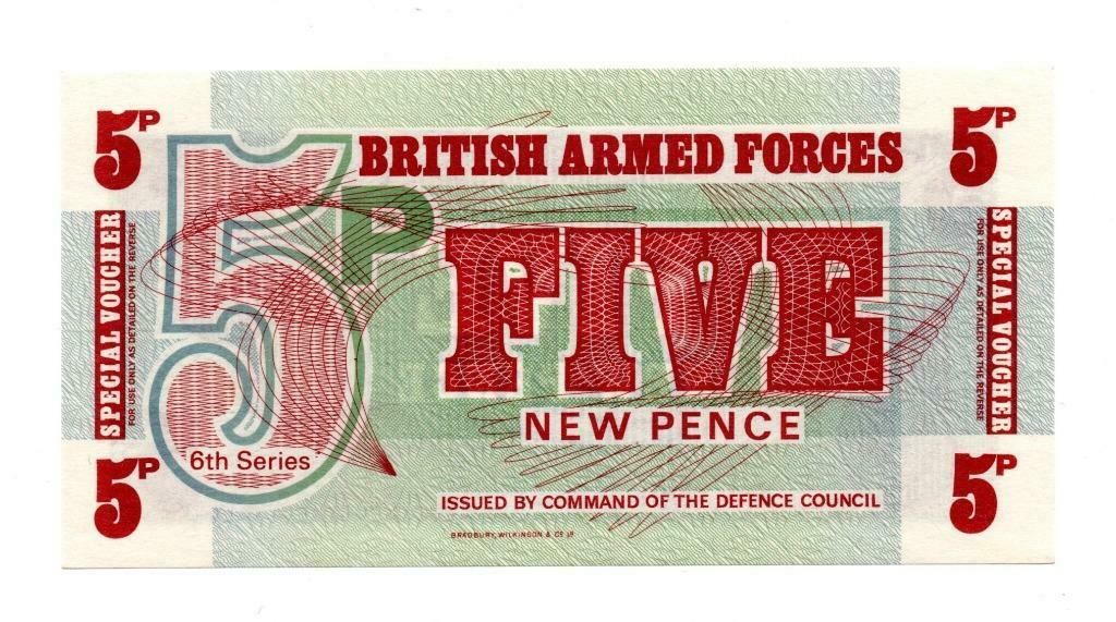 5 NEW PENCE 1972      ENGELAND     UNC     P M47     € 0,30, Ophalen of Verzenden, Overige landen, Los biljet
