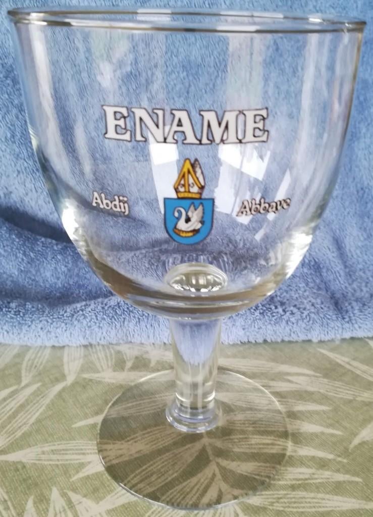 2 glazen Ename + 1 glas Oud bruin, Verzamelen, Ophalen of Verzenden, Zo goed als nieuw, Glas of Glazen, Overige merken