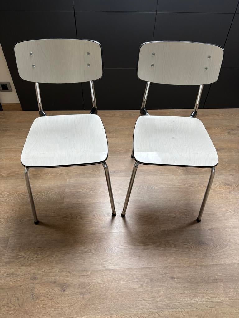 Retro stoelen, Ophalen, Gebruikt, Twee, Grijs