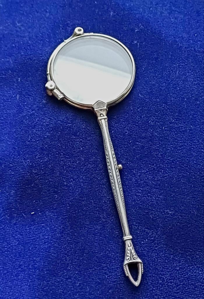 Antieke zilveren lorgnet bril, Ophalen of Verzenden, Zilver