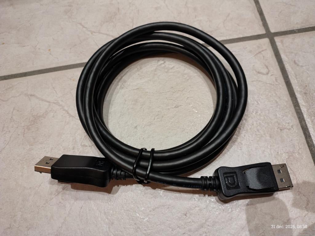 Câble DisplayPort  1,2m - générique -- bon état., Enlèvement ou Envoi, Utilisé