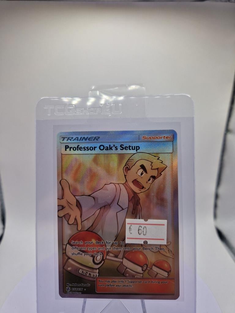 Professor Oak's Setup Full art Pokemonkaart, Enlèvement ou Envoi, Neuf, Cartes en vrac, Foil