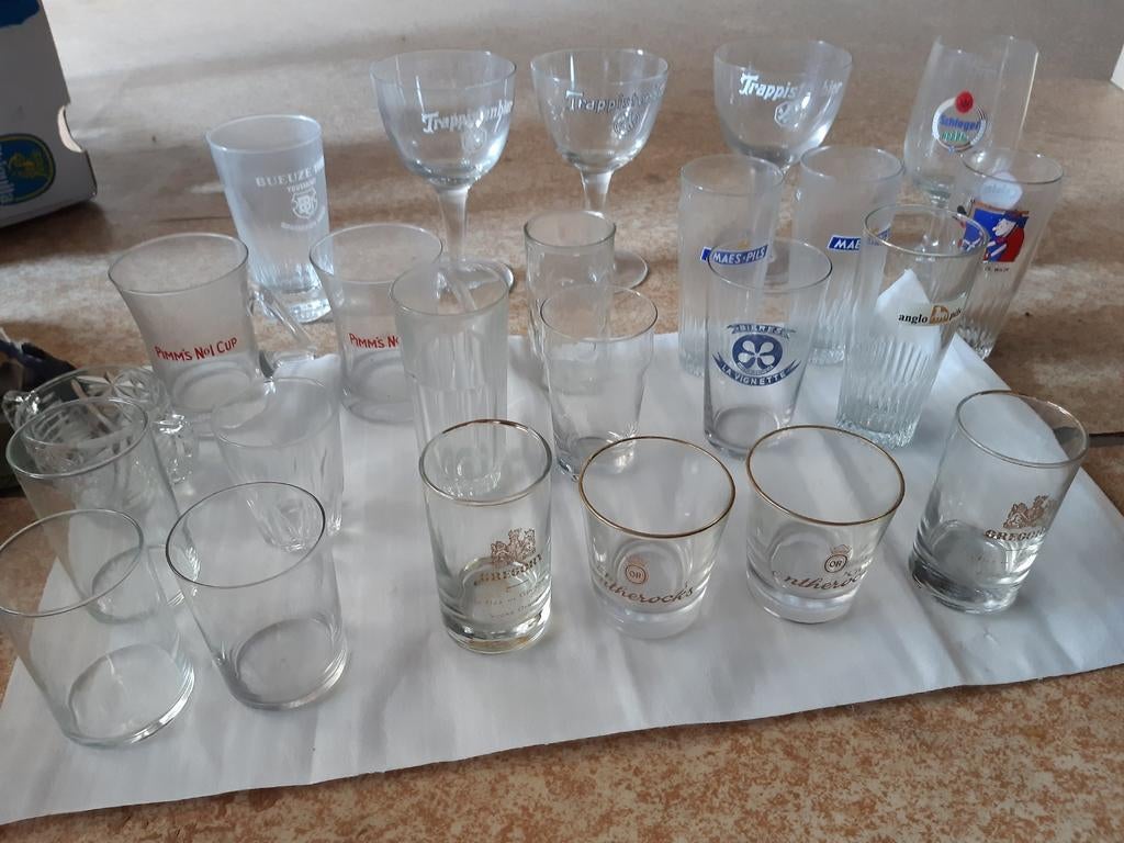 Lot diverse glazen bier limonade... alles 7€, Enlèvement ou Envoi, Comme neuf