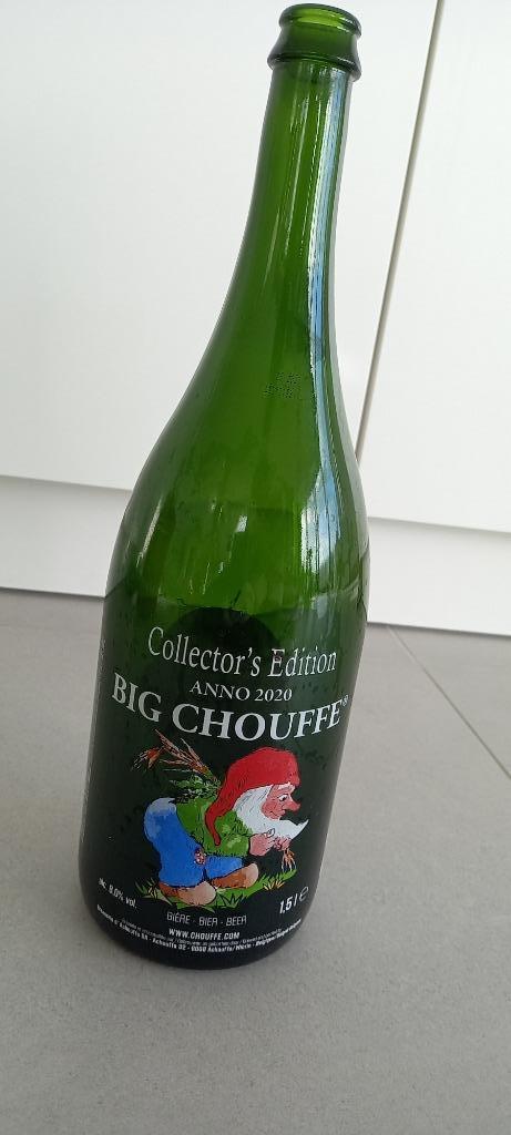 Lege fles Big Chouffe collector's item anno 2020,23,26, Verzamelen, Biermerken, Ophalen of Verzenden