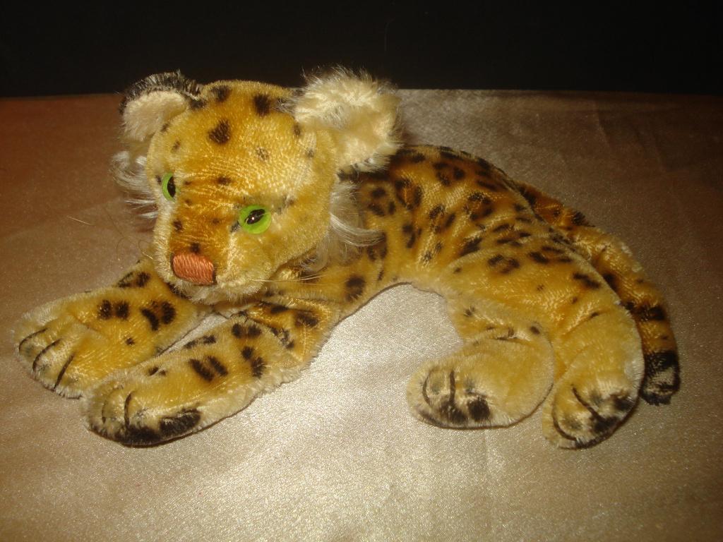 STEIFF Ancien Tigre 33 cm de Long Années 1950 Très Bon Etat, Enlèvement ou Envoi, Comme neuf, Autres types, Steiff